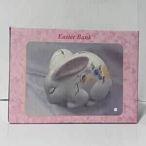 Vintage CRACKER BARREL EXCLUSIVE Easter Porcelain Piggy Bank Original Box